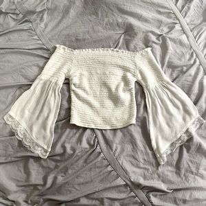 Off the shoulder crop top